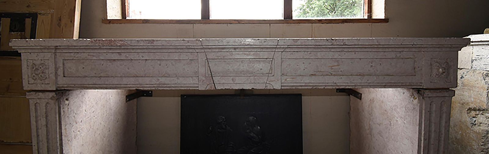 Antique Marble Stone Fireplace Mantel, 19th Century photo Home Fixtures