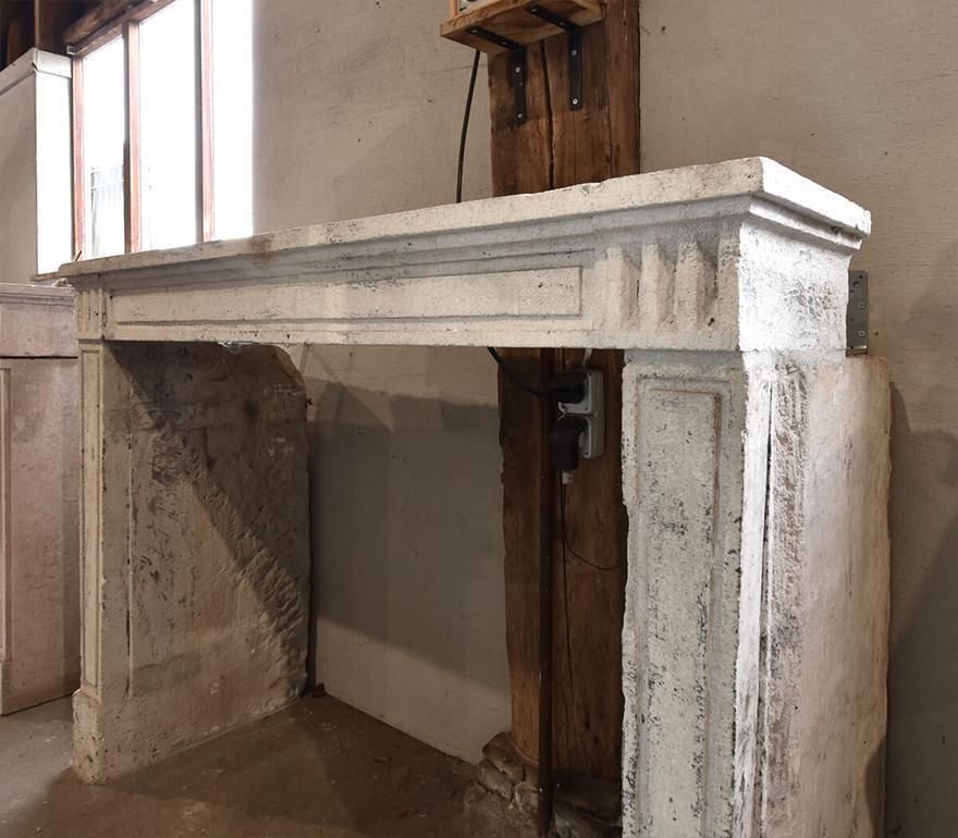 Early French Marble Stone Fireplace Mantel 18th Century photo 4091.0