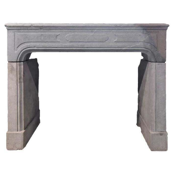 19th Century Antique French Marble Stone Fireplace Mantelpiece