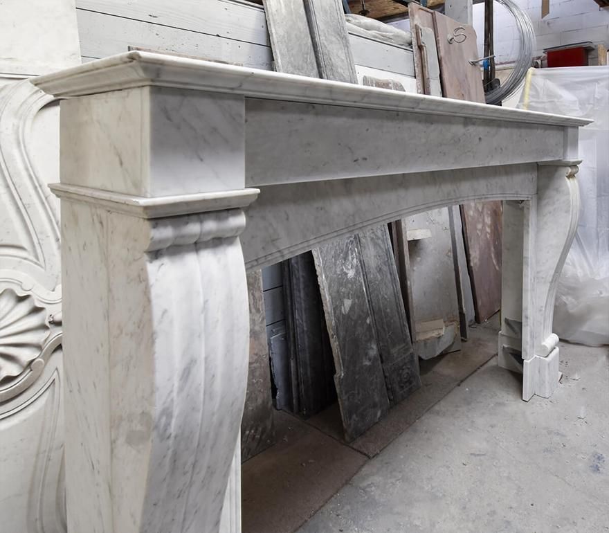 19th Century Antique Carrara Marble Fireplace photo Home Fixtures