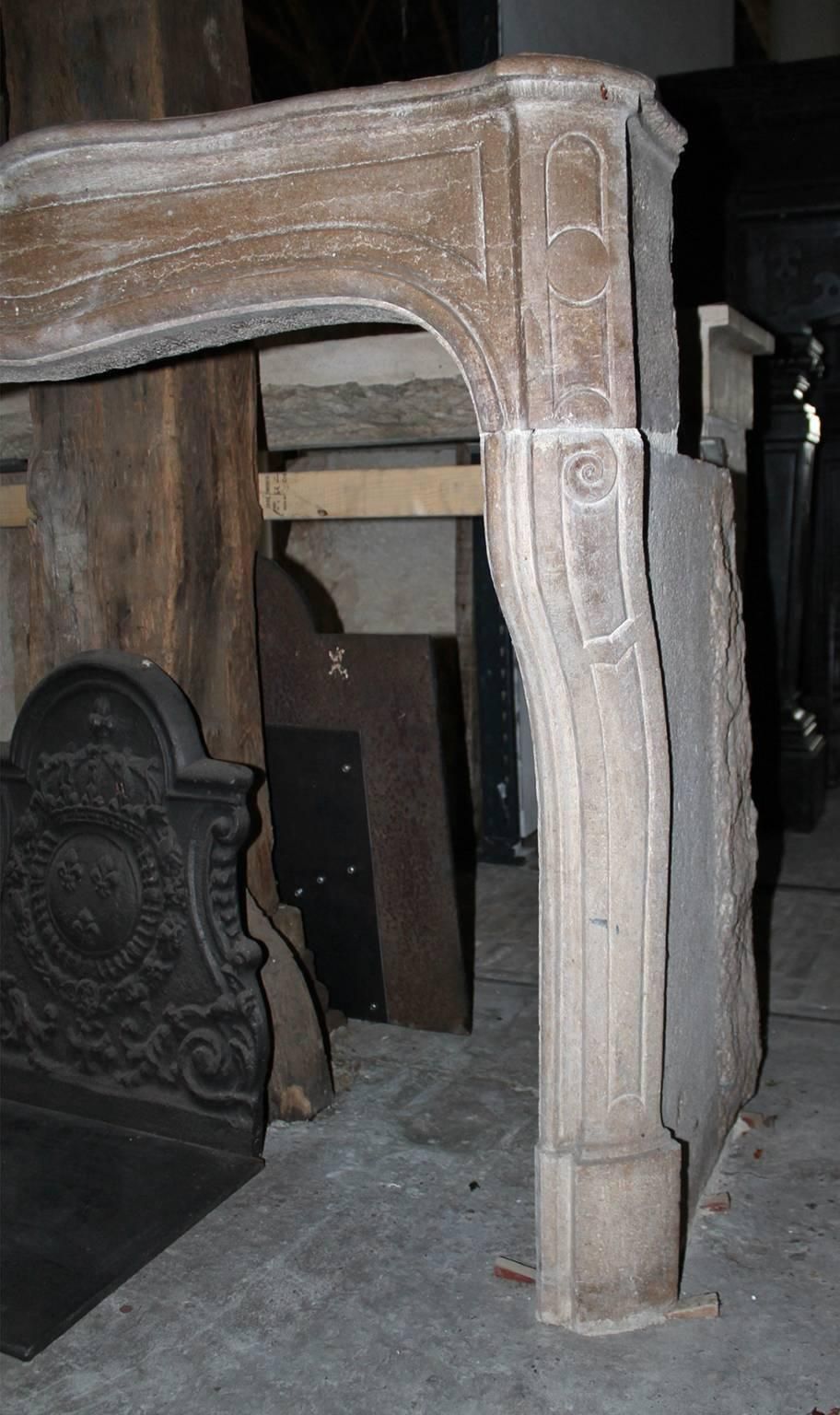 Beautiful Antique Marble Stone 18th Century Fireplace Mantel photo 9905.0
