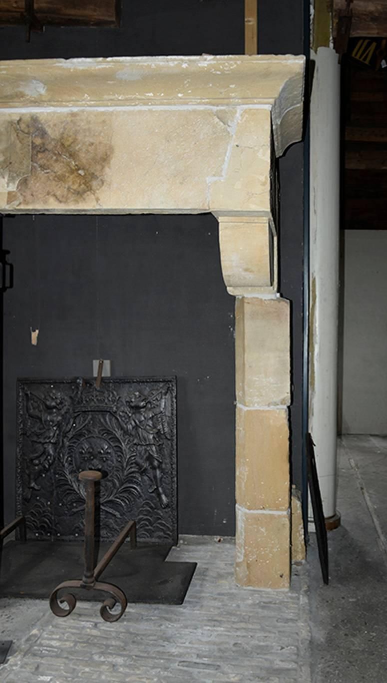 Original Antique Sandstone Castle Fireplace Mantel, 18th Century photo Home Fixtures