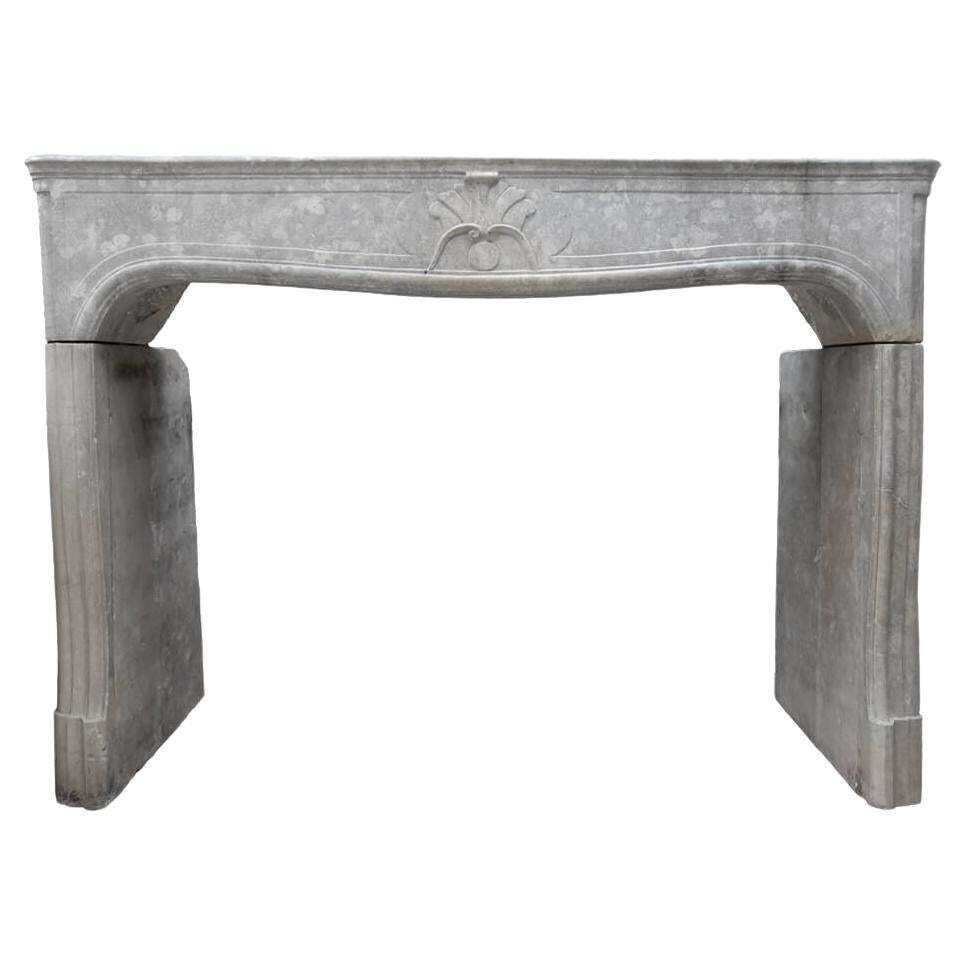 19th Century Antique French Marble Stone Fireplace Mantel