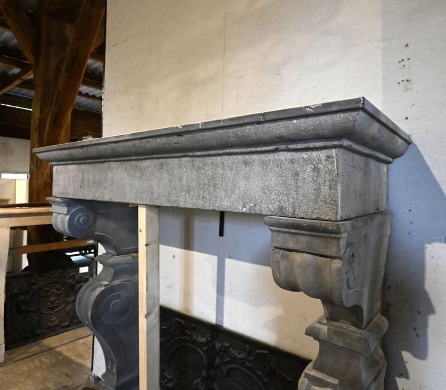 Antique Belgian Bluestone Castle Fireplace 19th Century photo Home Fixtures