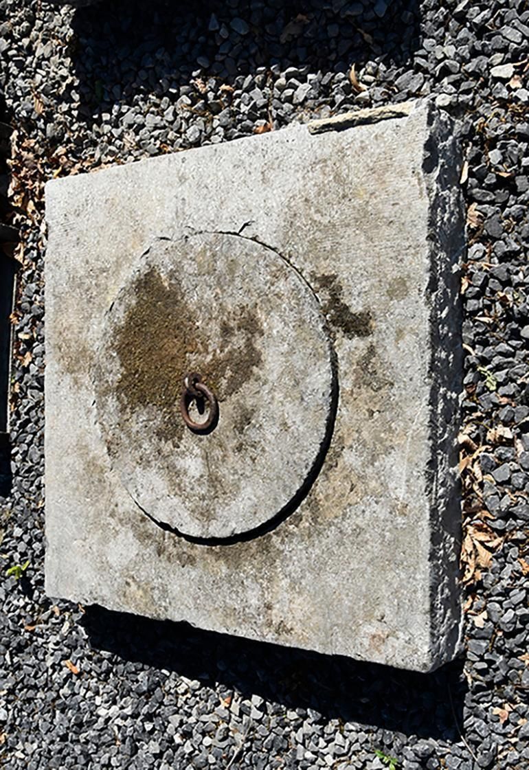 Antique Bluestone Well Cover, 19th Century photo Garden Decor