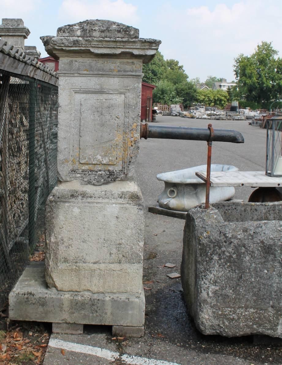 Village Water Pump In Antique Limestone From France, 18th Century photo for sale