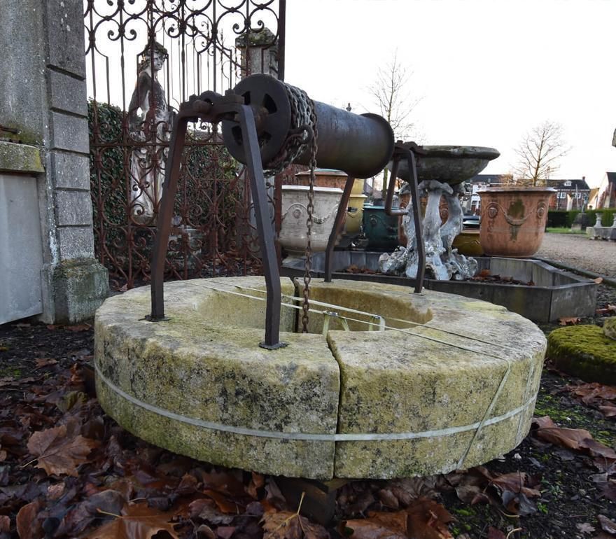 19th Century Antique Water Well Made Out Of French Limestone photo Garden Decor