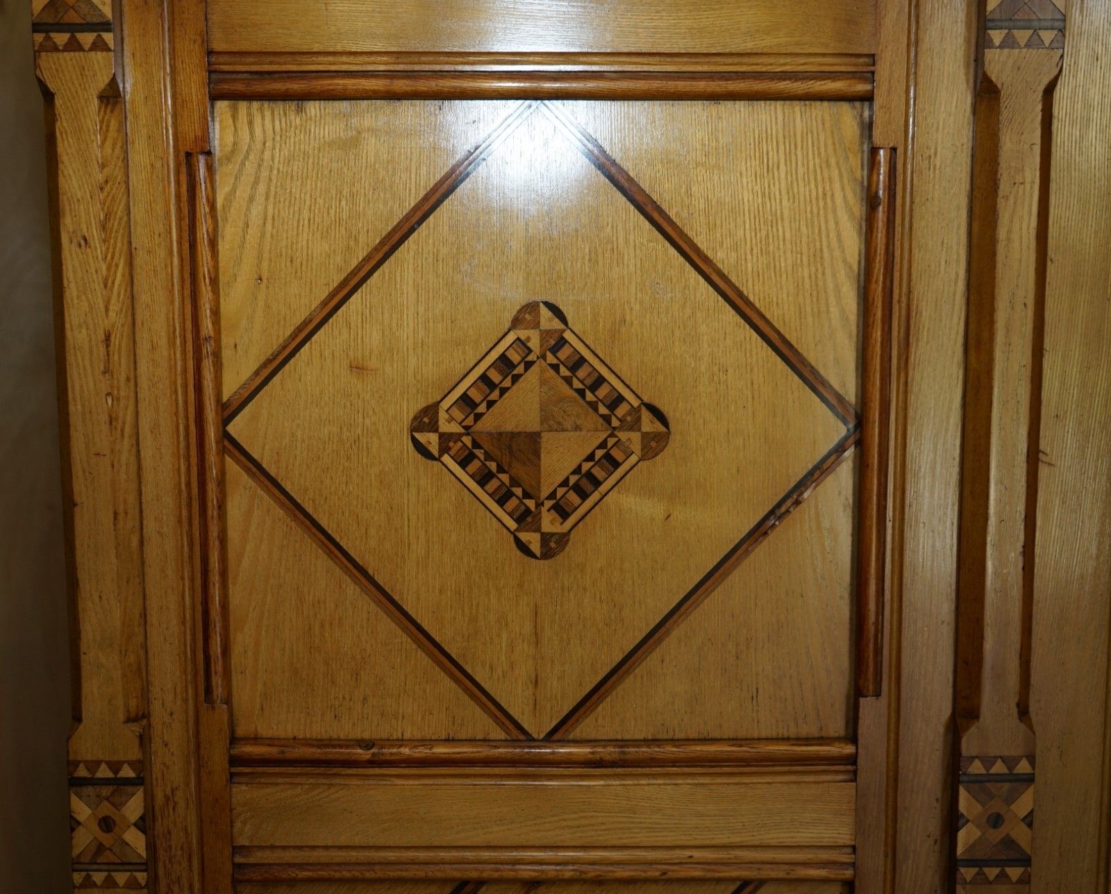 Victorian Ash Aesthetic Movement Wardrobe Built In Campaign Chest Of Drawers photo Furniture
