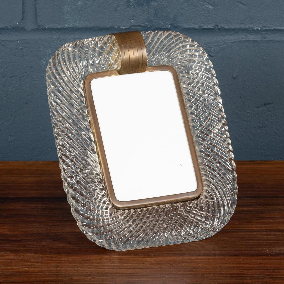 20thc Italian Venetian Glass Photograph Frame, Attributable To Venini C.1950 photo furniture