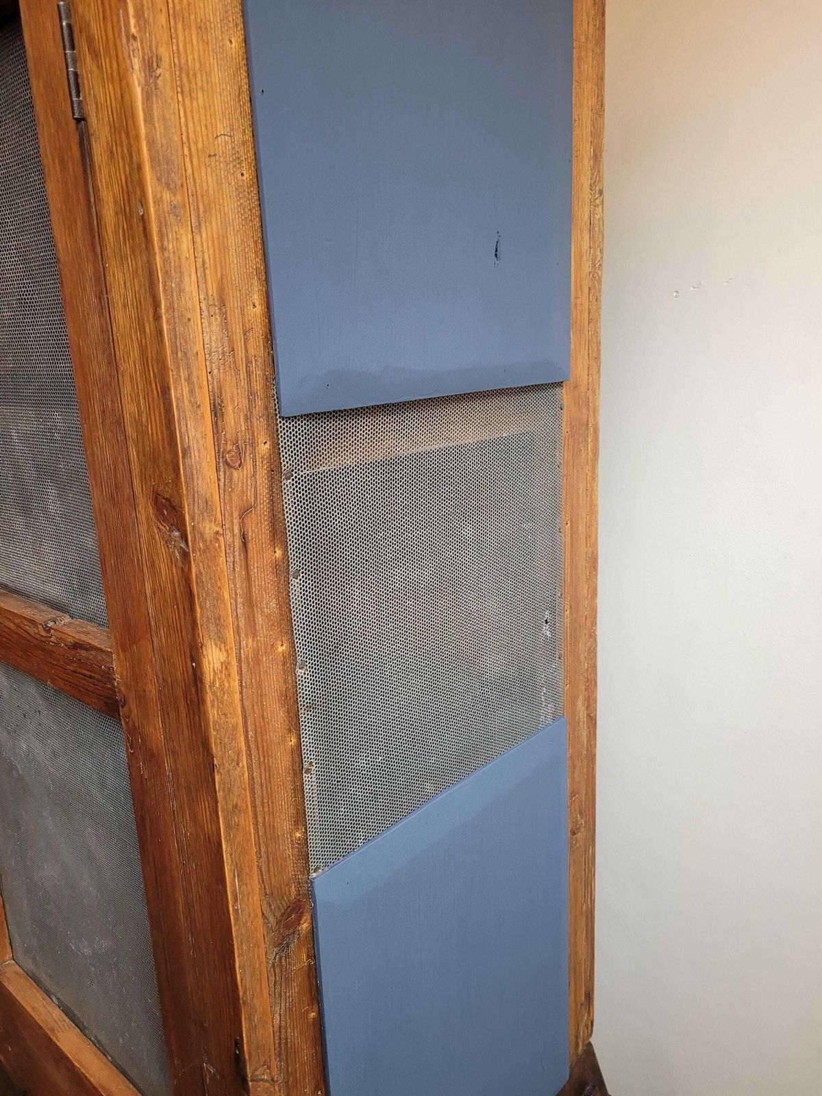 Pine Farmhouse Kitchen Root Cutter Larder Cabinet photo vintage