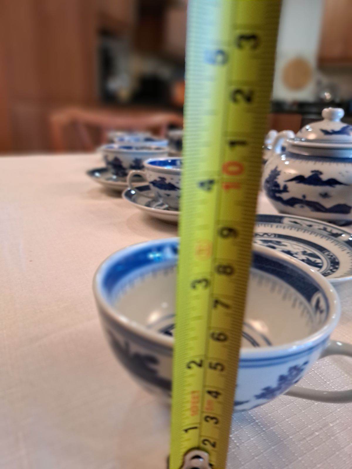 photo buy Porcelain Tea Serving For 12 Guests China Blue On White Set Of 29 Pieces