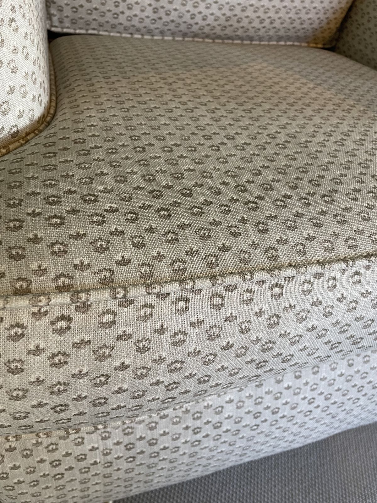 George Smith Style Armchair Professionally Upholstered In Warner House Fabric. photo for sale