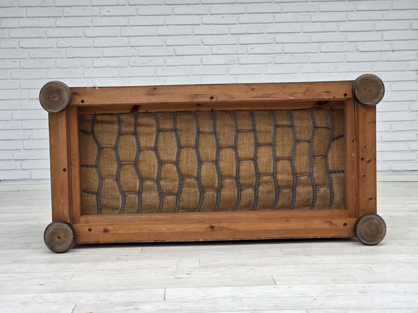 1570.0 1960s, Danish 2 Seater Sofa, Original Condition, Furniture Wool, Oak Wood. photo
