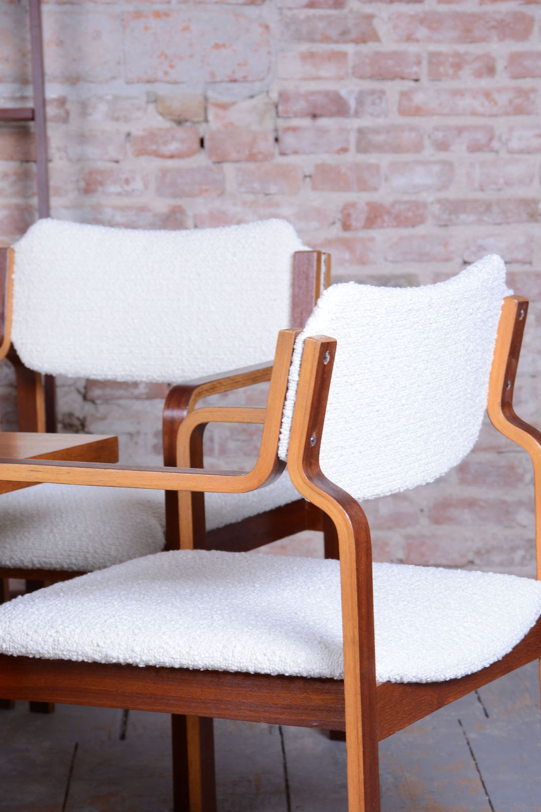 Set Of Eight Restored Midcentury Chairs, By Ludvik Volak, Mahogany, Czech, 1960s photo 4300.0