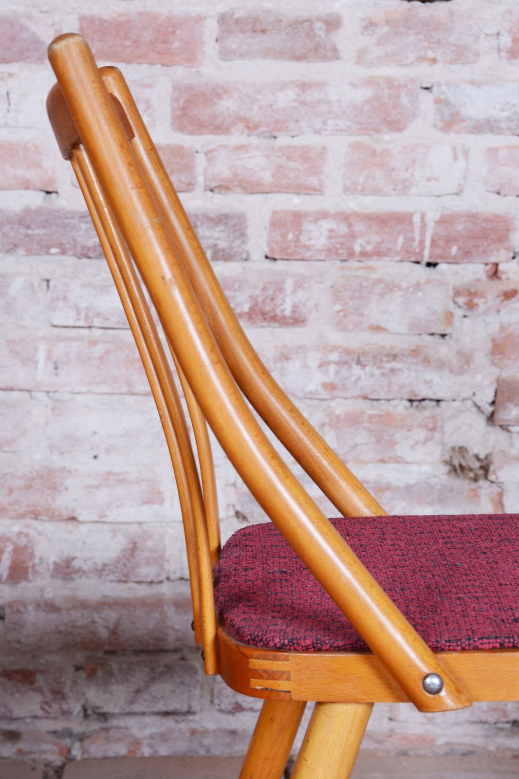 photo for sale Set Of Four Original Mid Century Chairs, By Antonín šuman, Beech, Czech, 1960s