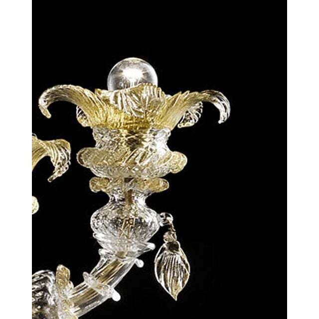 Venetian Cà Rezzonico Floral Gold Murano Style Glass Chandelier photo 7900.0