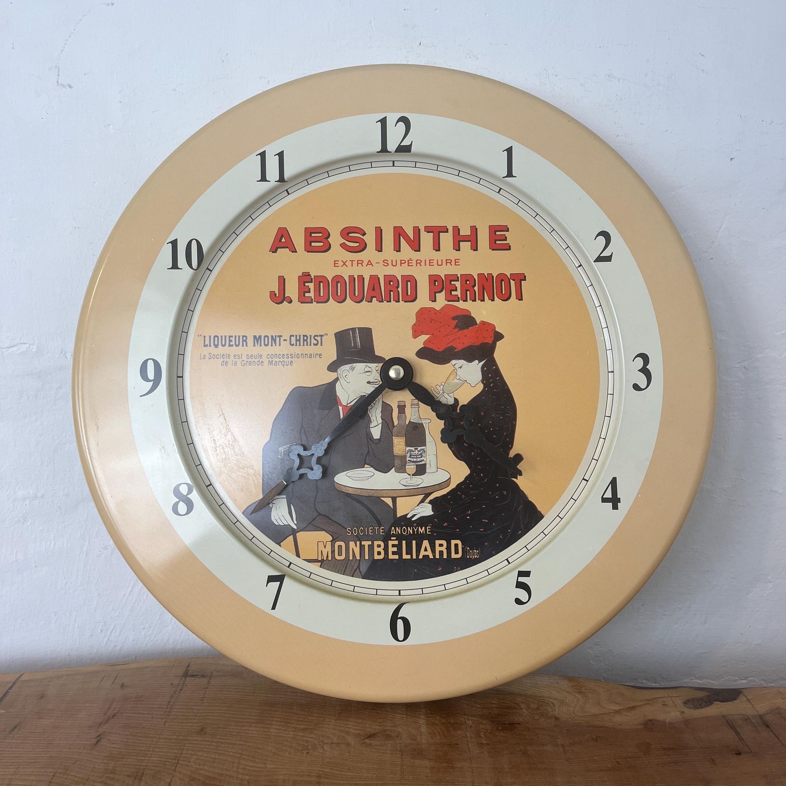 Vintage Art Nouveau Absinthe Pernot Wall Clock, Advertising Sign, Kitchen Picture, Collectibles Piece, Leonetto Cappiello Italy Art photo furniture