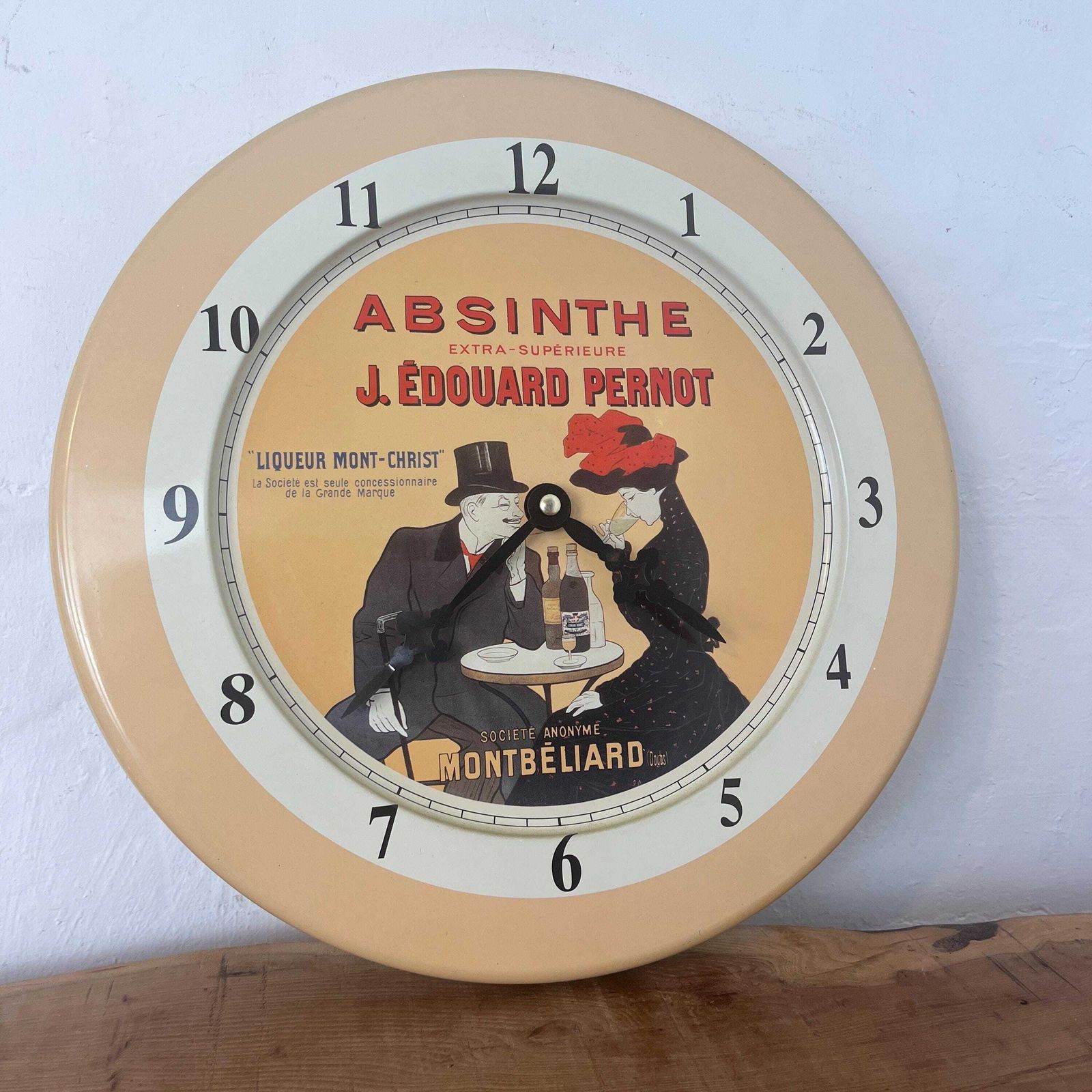 photo furniture Vintage Art Nouveau Absinthe Pernot Wall Clock, Advertising Sign, Kitchen Picture, Collectibles Piece, Leonetto Cappiello Italy Art