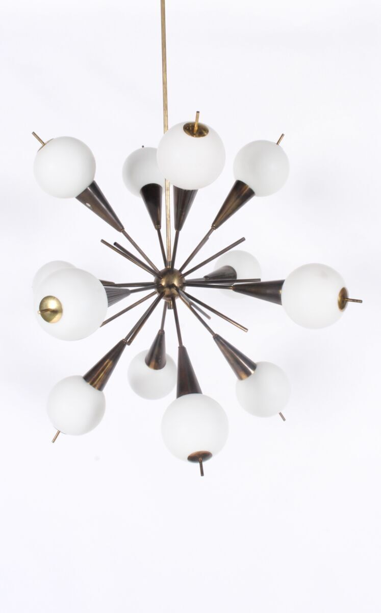 Superb Mid Century Italian Stilnovo Sputnik Chandelier photo Lighting