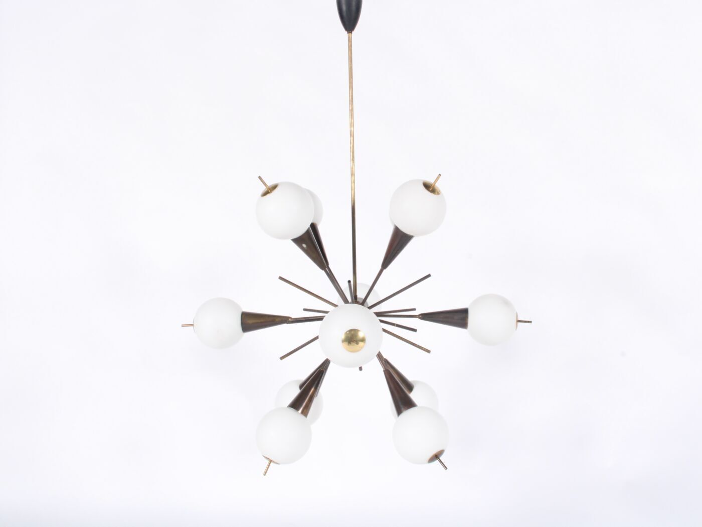 photo for sale Superb Mid Century Italian Stilnovo Sputnik Chandelier