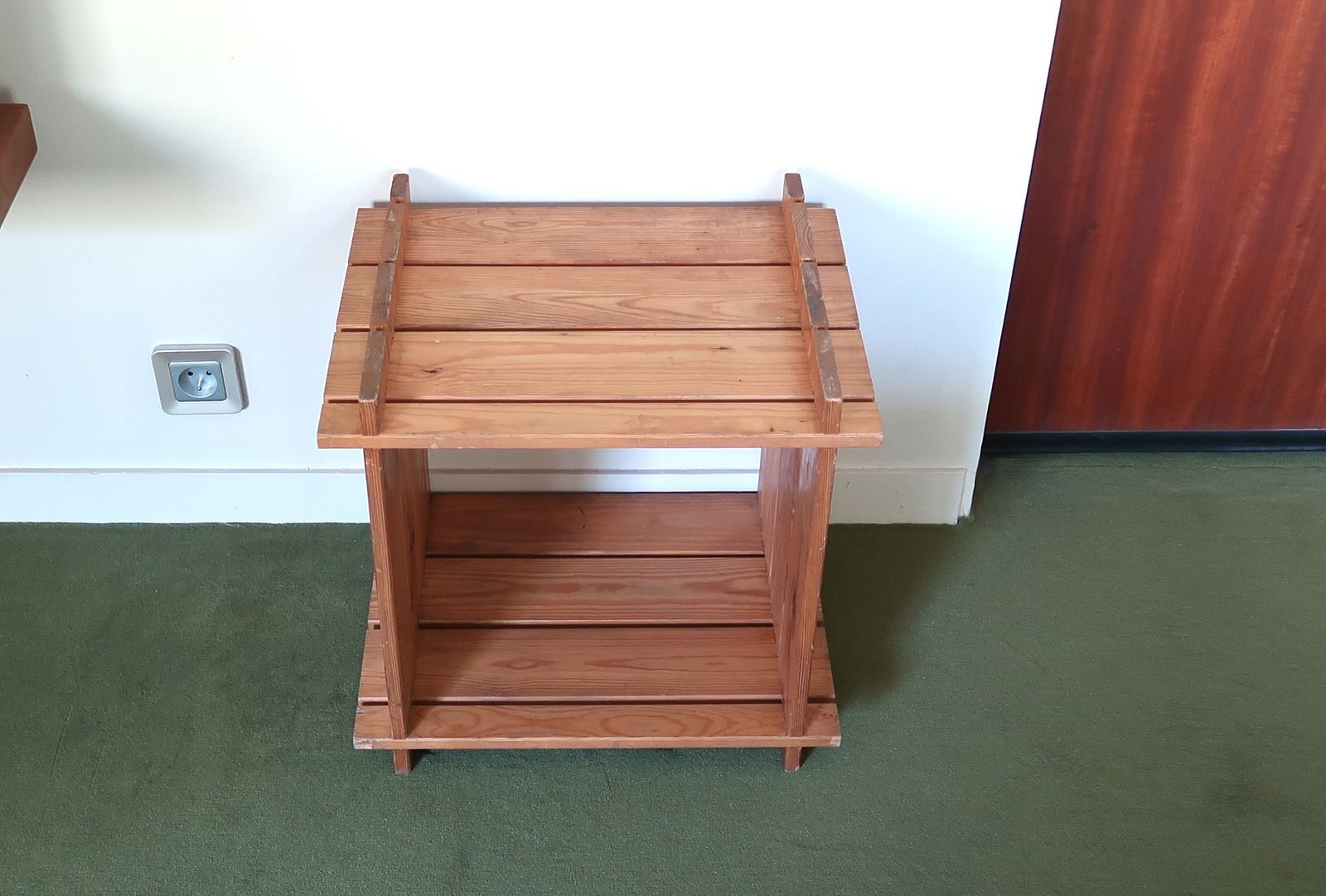 French Night Or End Table By Maison Regain, Pin Wood, 1970s / Pierre Chapo Style, Shelf, Furniture, France, Wooden photo Furniture