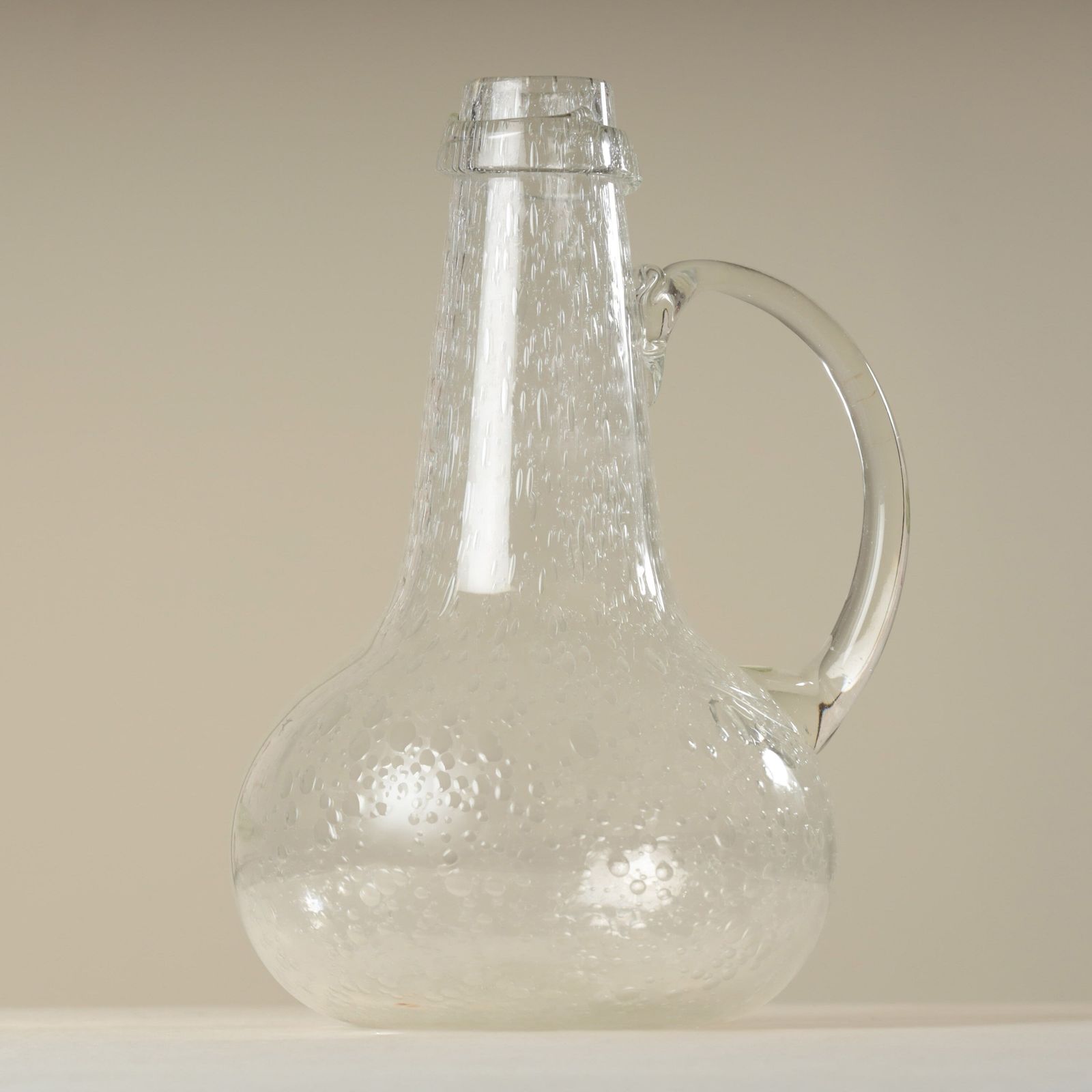 Jug  A Blown Glass Jug From France In The 20th Century.
