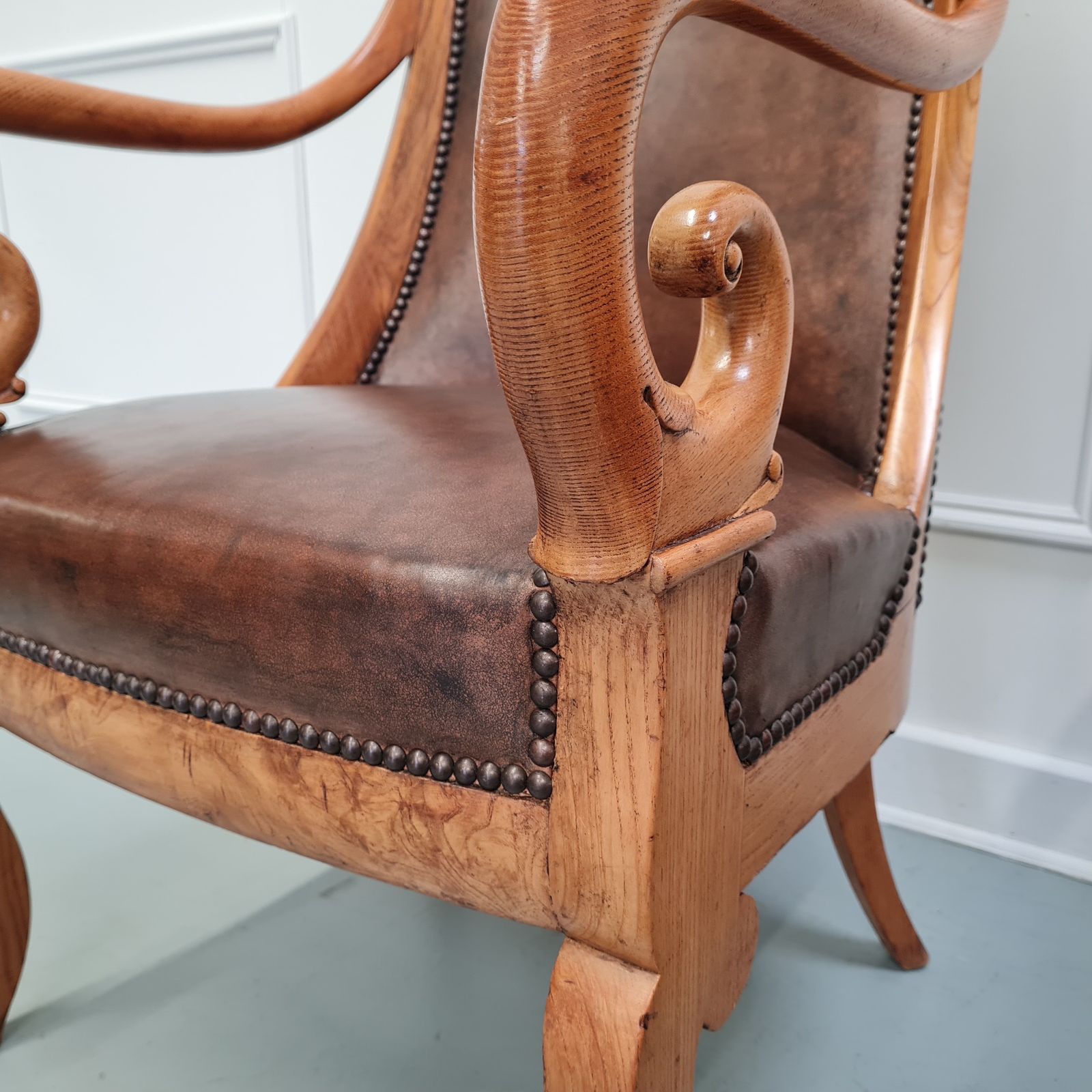 Pair Of Antique Ash Armchairs C1850 Free Delivery Eng/Wales photo vintage