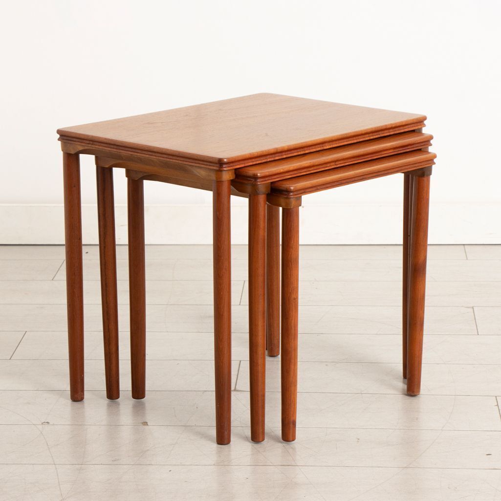 Nest Of Danish Teak Tables By E.W. Bach For Mobelfabrikken Toften