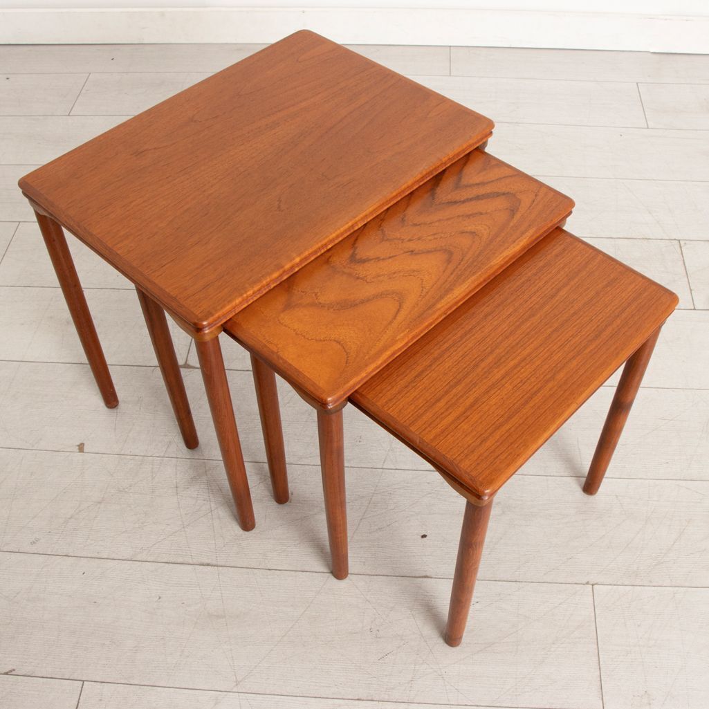 Nest Of Danish Teak Tables By E.W. Bach For Mobelfabrikken Toften photo furniture