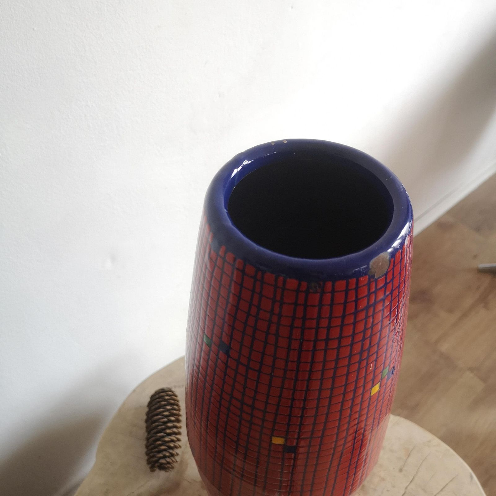 Rare Hand Painted Anniversary Vase – One Of A Kind Bonyhád Hungary Design, Unique Color & Style, Collectible Enamel Perfect Decorative Piece photo 121.0