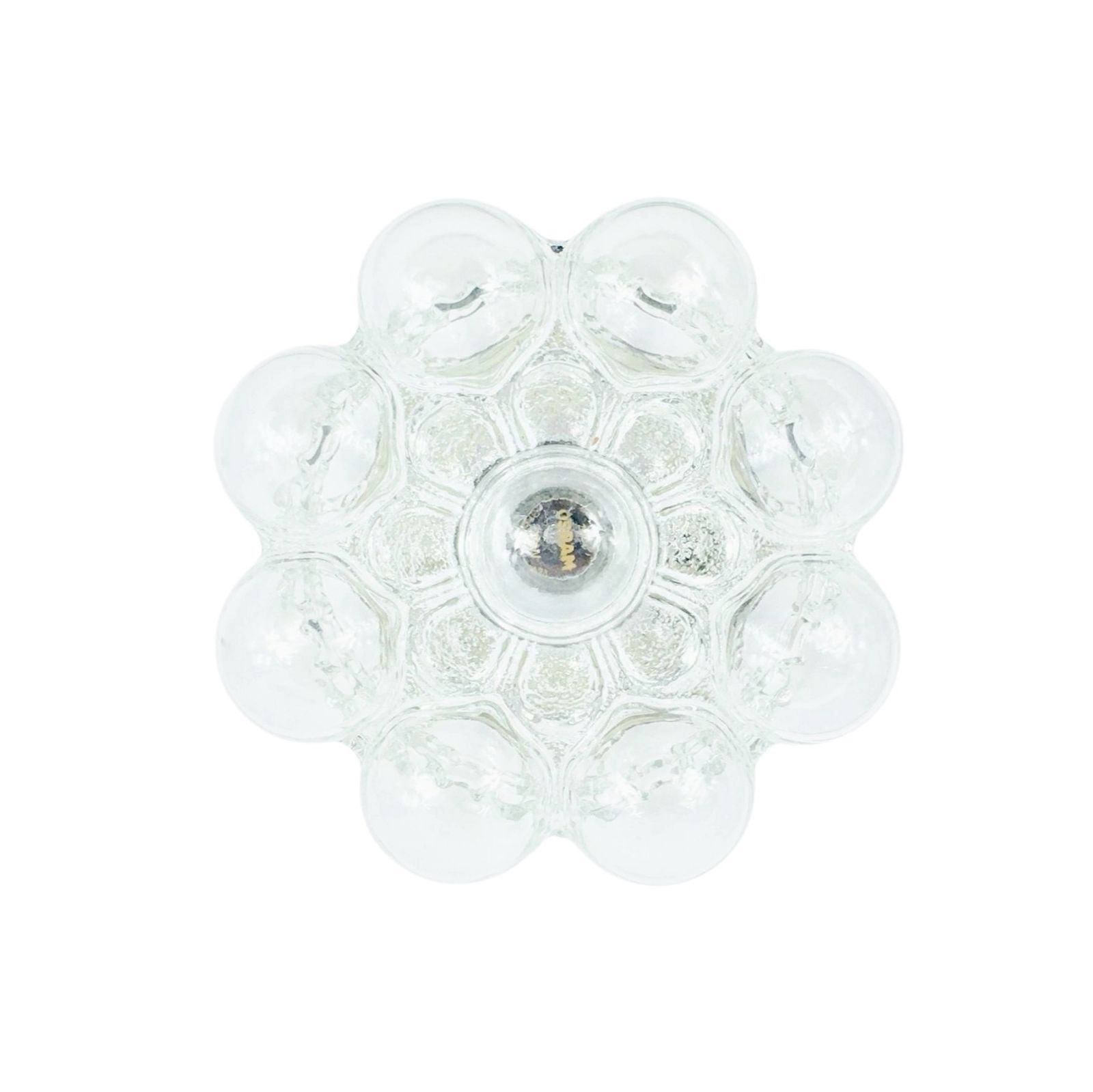 Mid Century Space Age Bubble Glass Flush Mount Or Ceiling Lamp By Helena Tynell For Limburg, Germany, 1960s photo Lighting