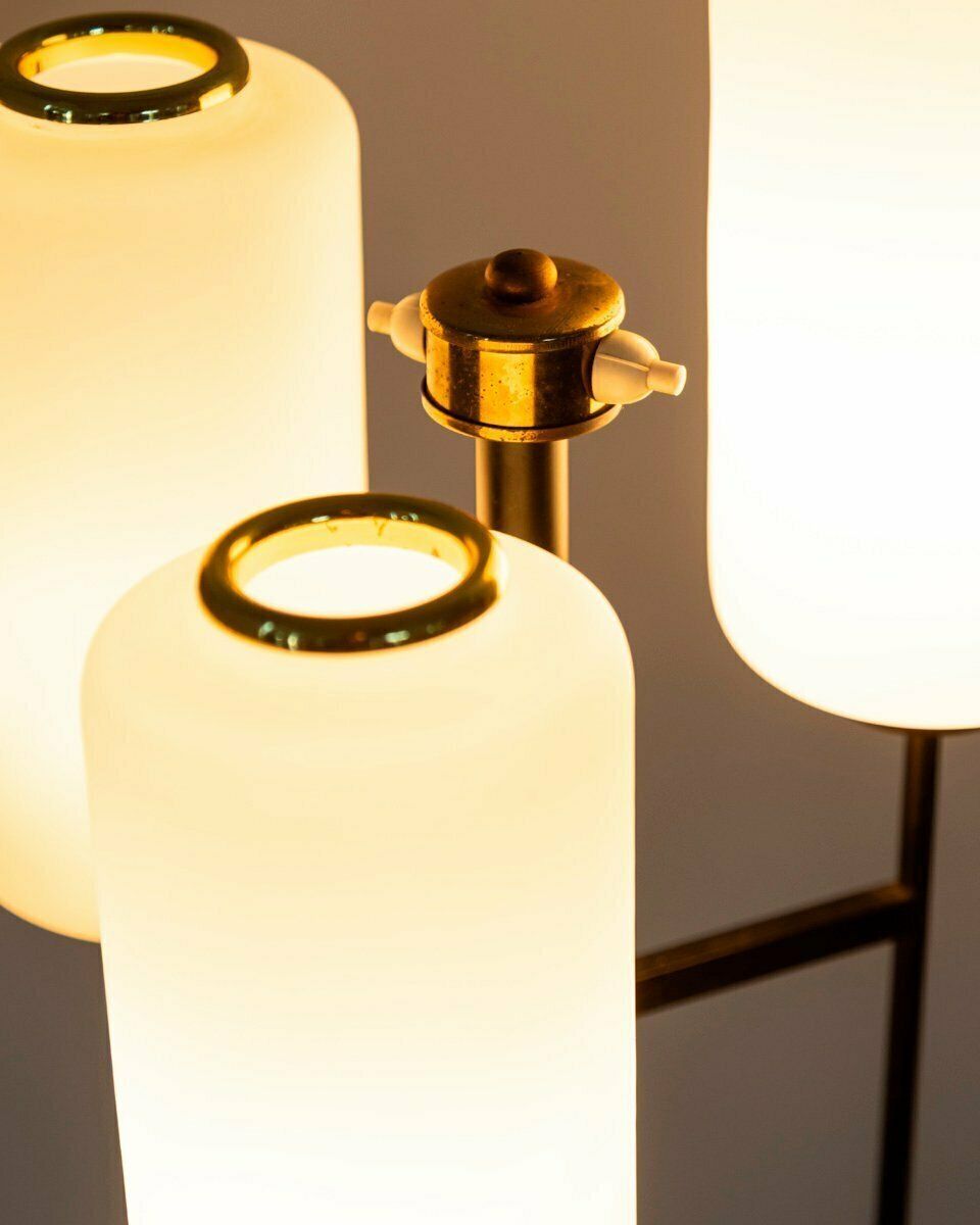 Vintage Italian Floor Lamp In Metal And Glass, 1950s photo 1329.0