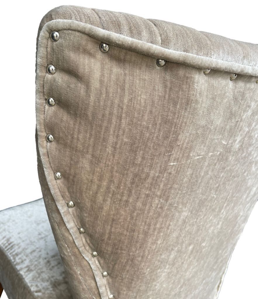 An Italian 1950s Cocktail Chair Upholstered In Mushroom Velvet. photo buy