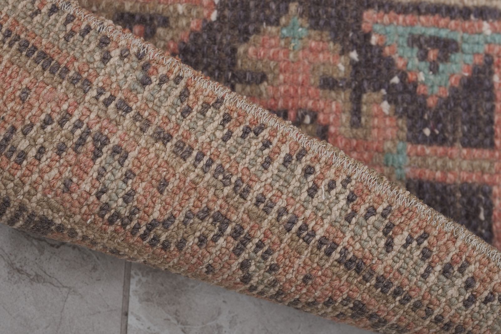 1960s Vintage Turkish Oushak Extra Long And Wide Runner   Stair Tread 1'10'' X 20'8'' photo Textiles