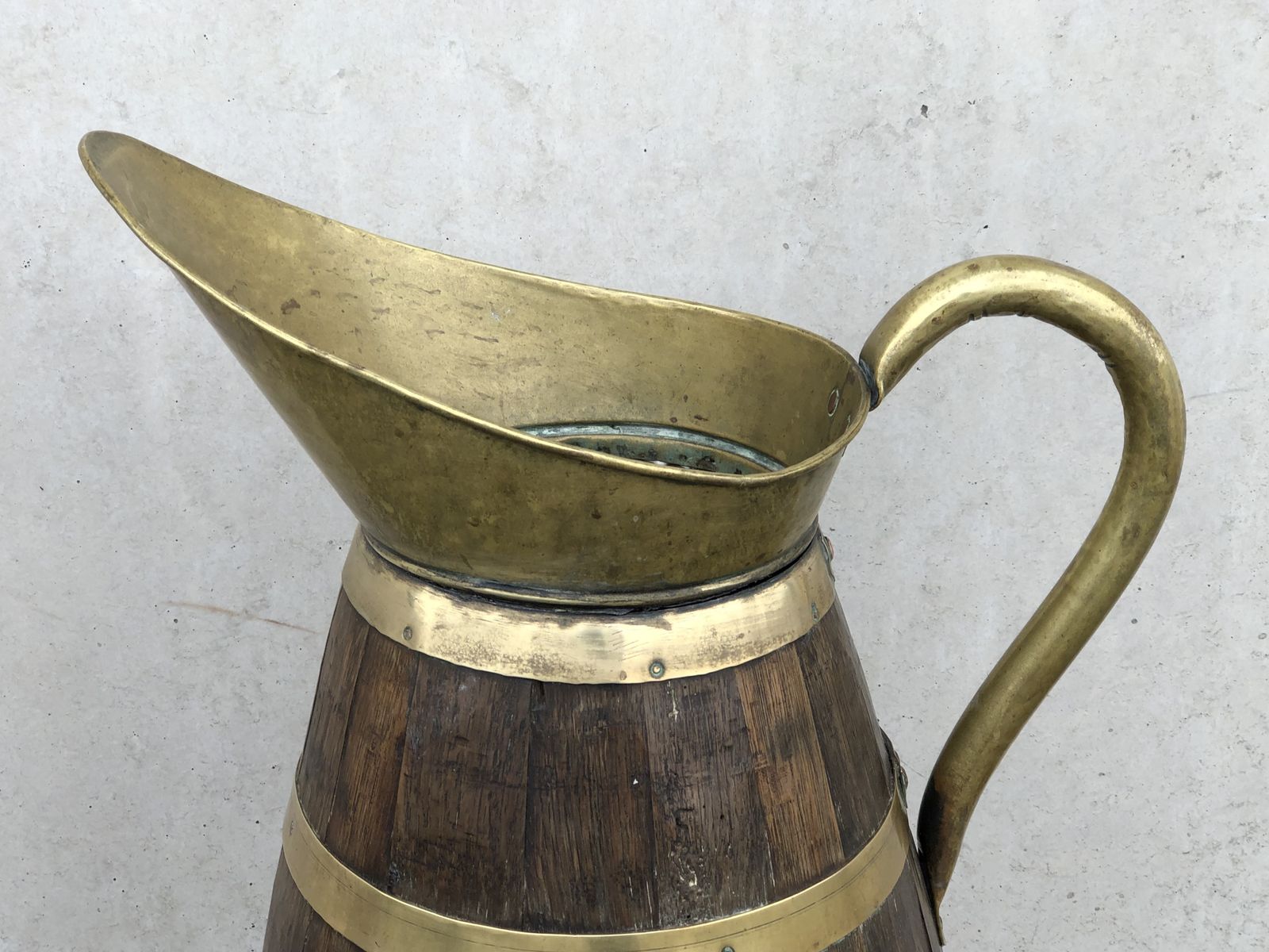 Handsome Antique French Pitcher / Umbrella Stand photo vinterior