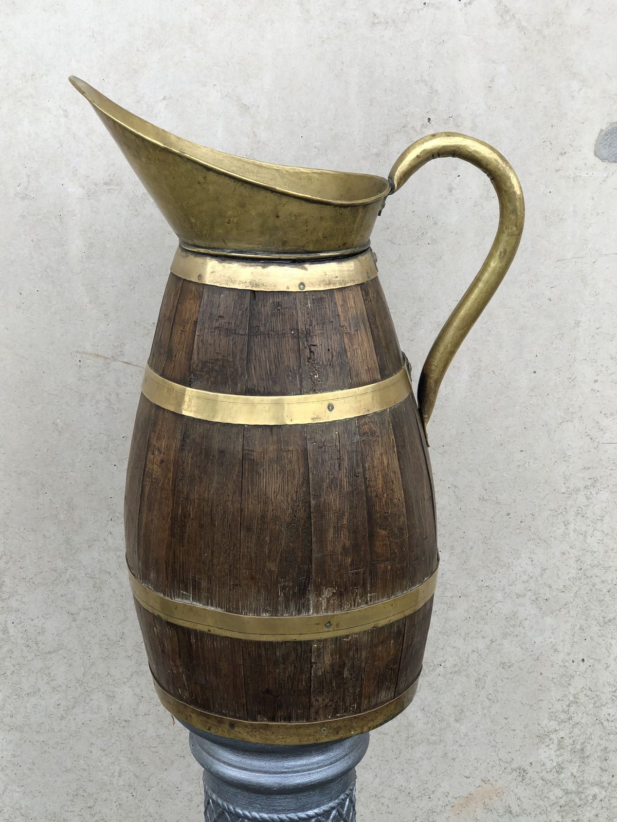 Handsome Antique French Pitcher / Umbrella Stand photo buy