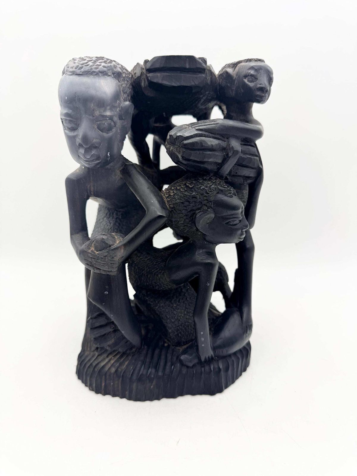 African Art Makonde Tribal Tree Of Life Sculpture photo vinterior