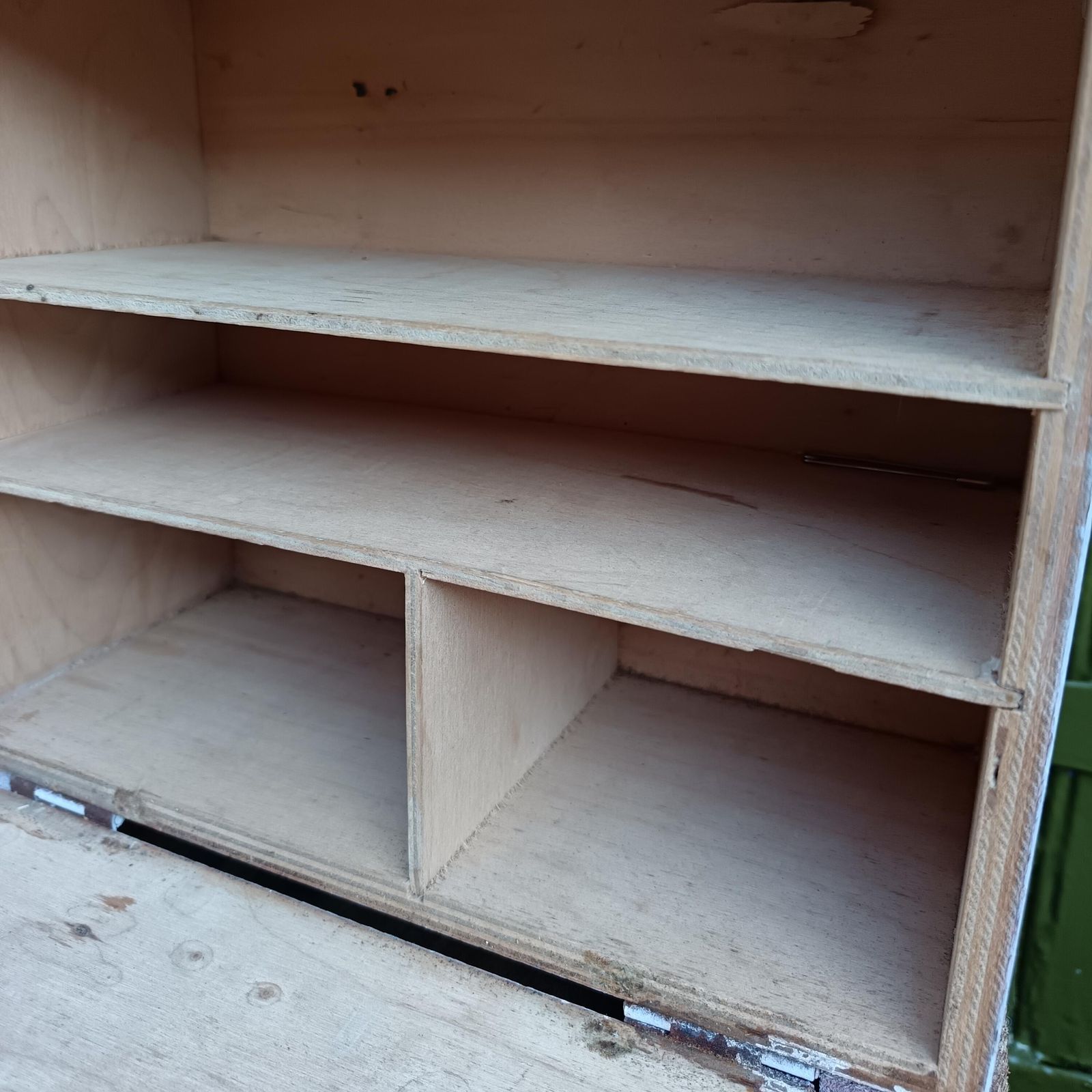 Vintage First Aid Cabinet, Handmade Small Wooden Box With Shelves. Unique Piece. Door Opens Down And Outwards. photo 58.0
