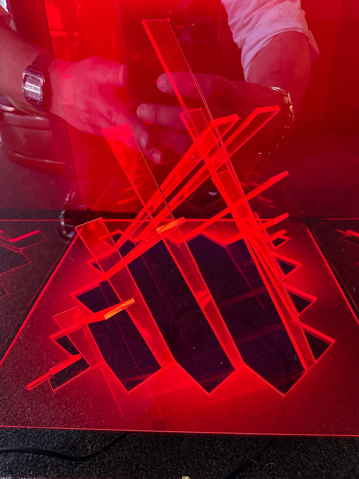 Lamp Sculpture Cinetic Cubo Di Teo Plexiglass By James Riviere, Italy, 1970s photo 4278.0