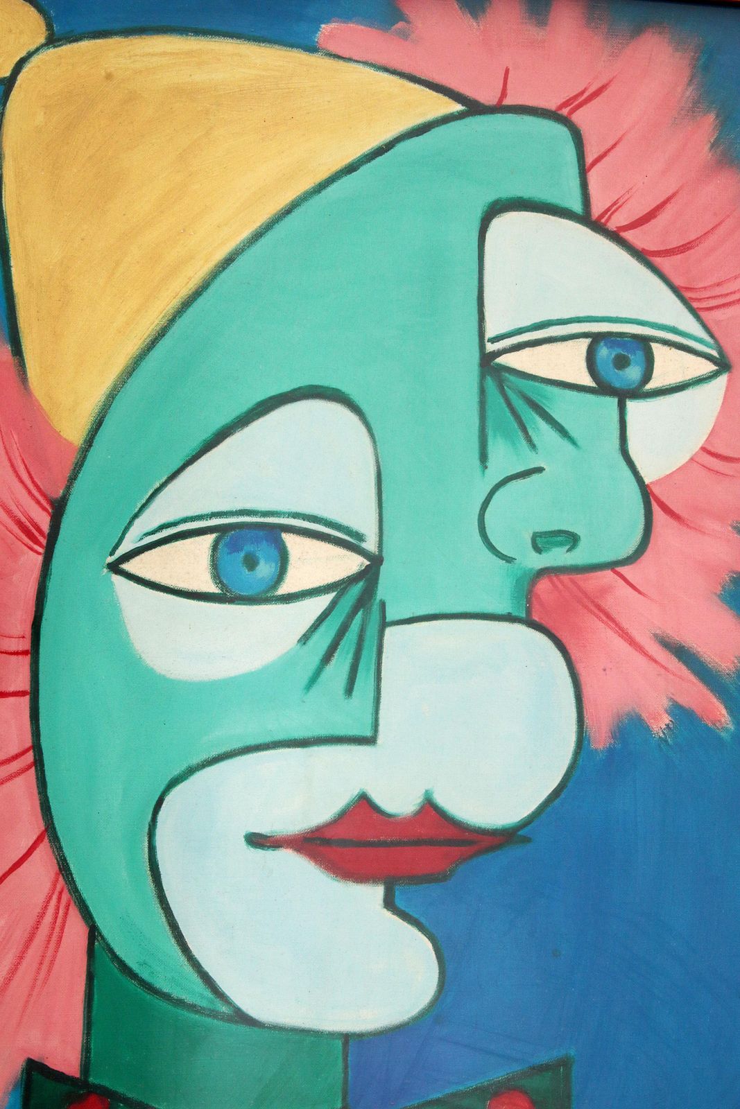 Painting The Two Faces By Michel Guérin In The Style Of Picasso photo 727.0