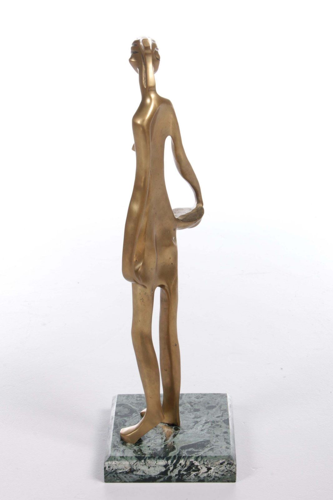 Brass Art Deco Statue Of An African Woman On A Marble Base, 1970s photo furniture