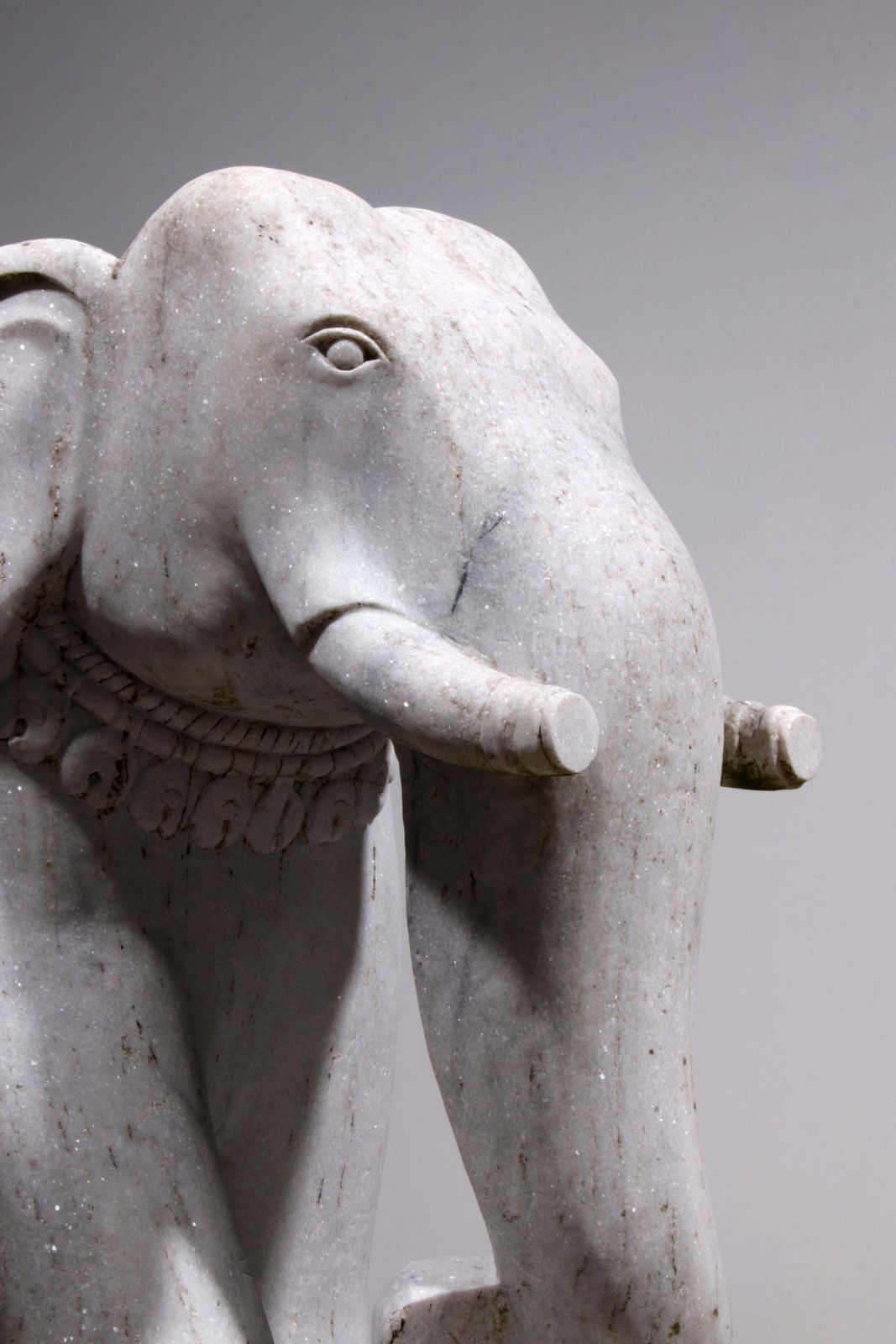 Handcrafted 2 Large Marble Elephant Statues photo buy