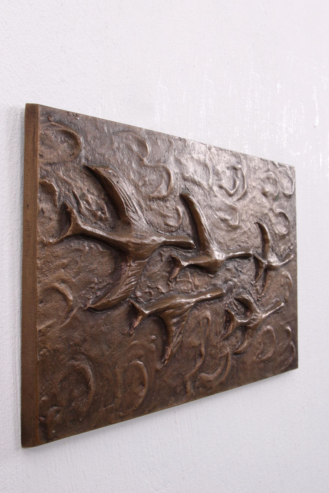 Copper Wall Decoration Flying Birds, 1960 photo 192.0