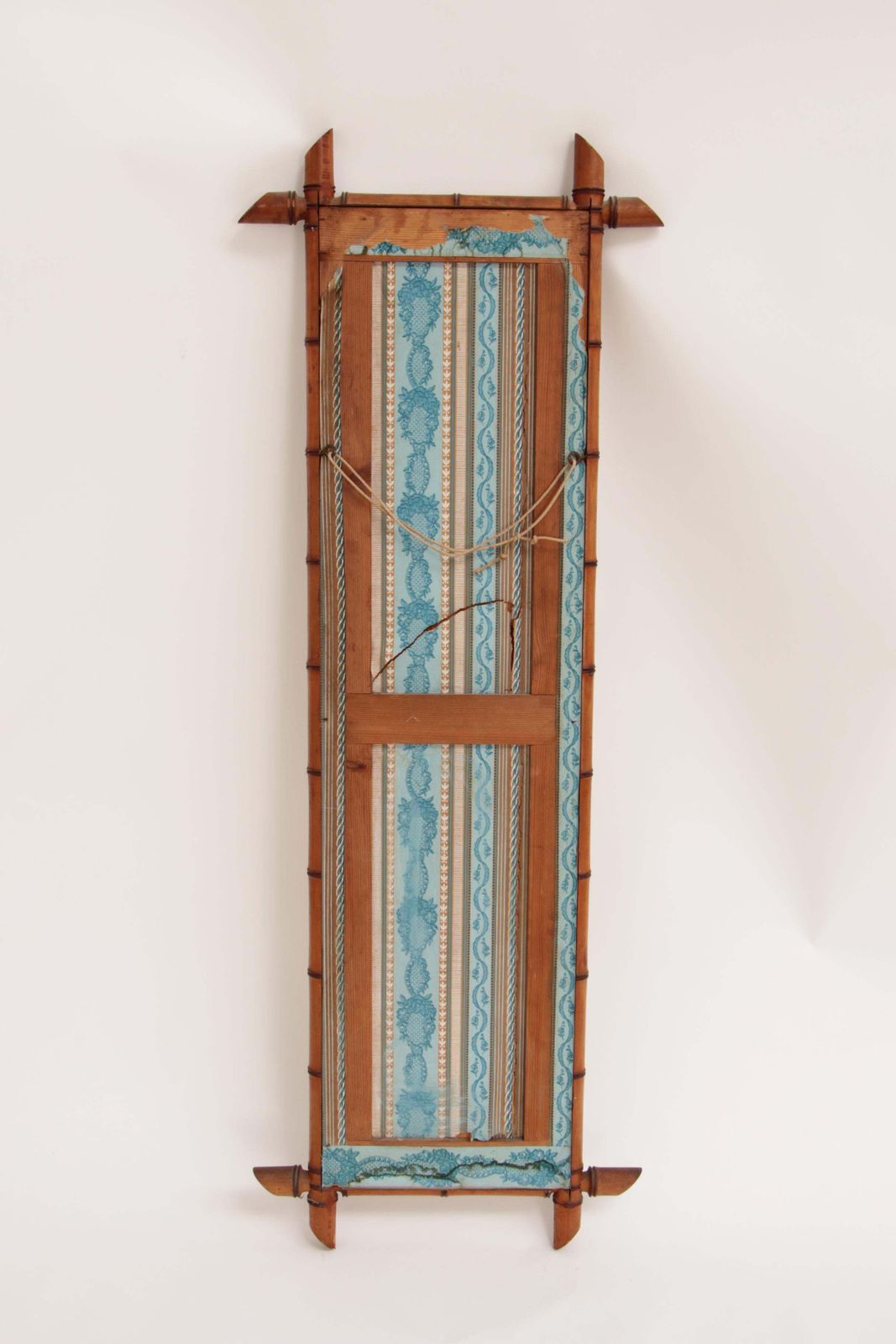 1412.0 19th Century Chinese Silk Tapestries In Bamboo Frames photo