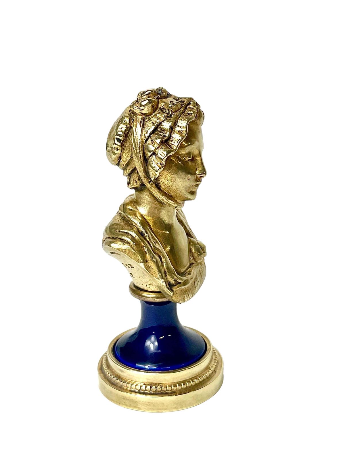 Petite Gilt Bronze And Porcelain Bust Of A Young Lady photo 593.0