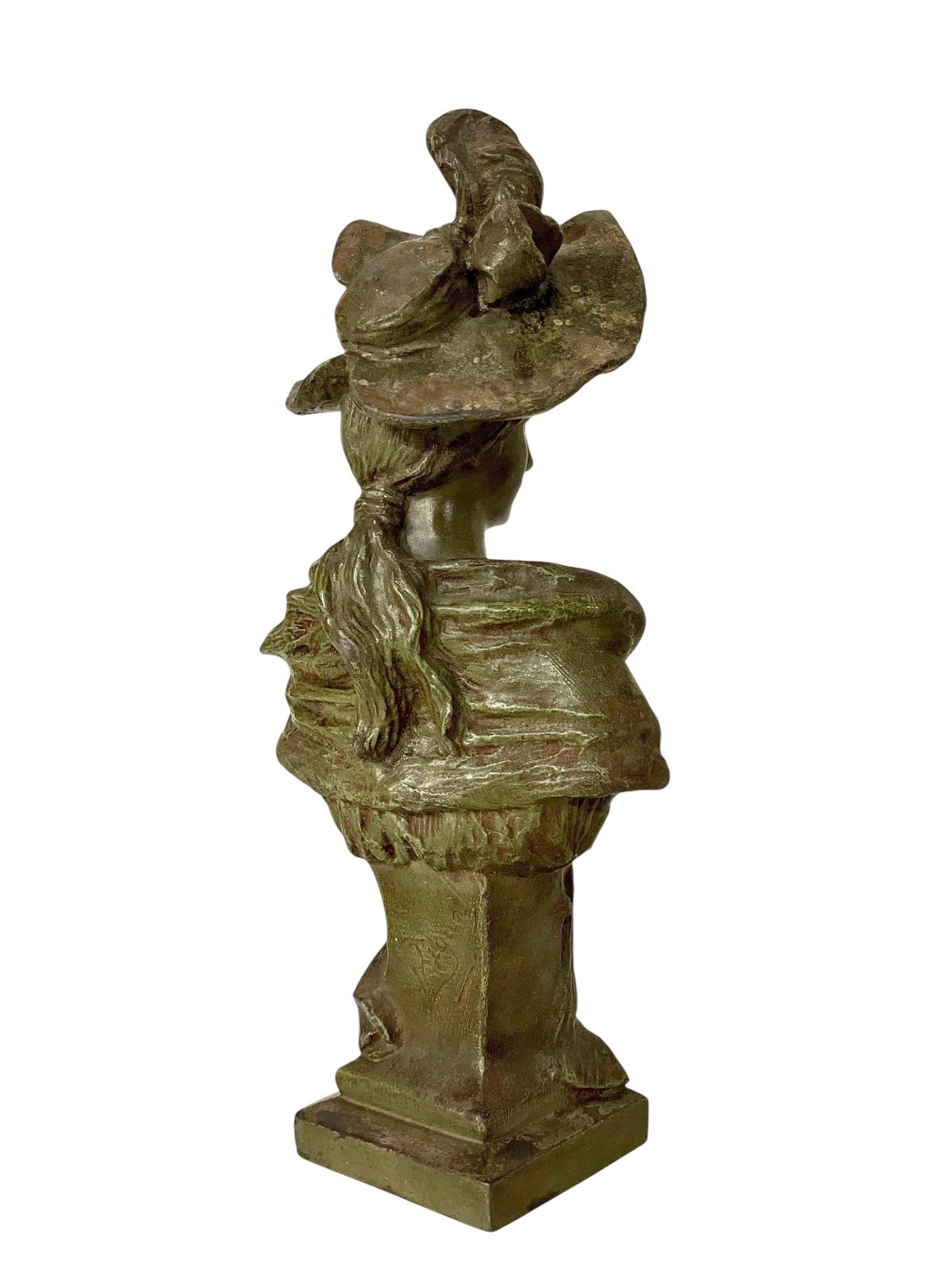 photo for sale Antique Patinated Bronze Bust By Pedro Ramón José Rigual, Circa 1900