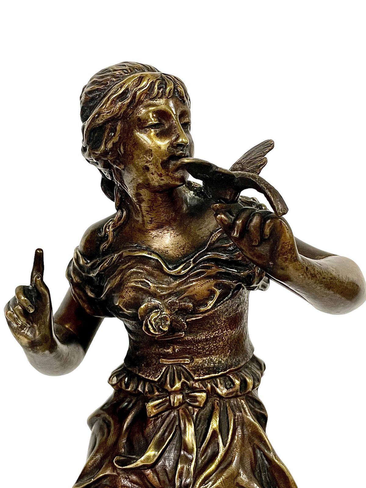 19th Century Petite Bronze Sculpture By Adrien étienne Gaudez photo for sale