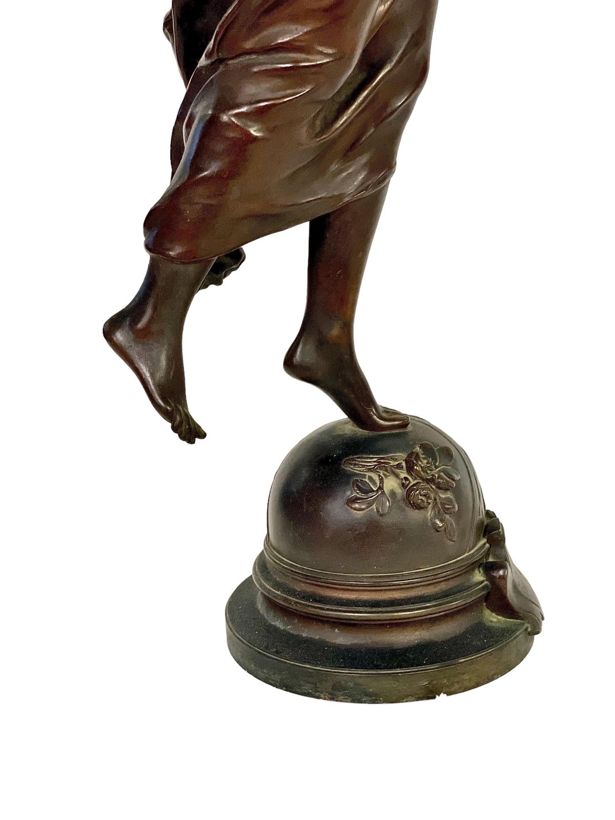 19th Century Tall And Large Woman Bronze Statue By French Sculptor Adrien Gaudez photo vintage
