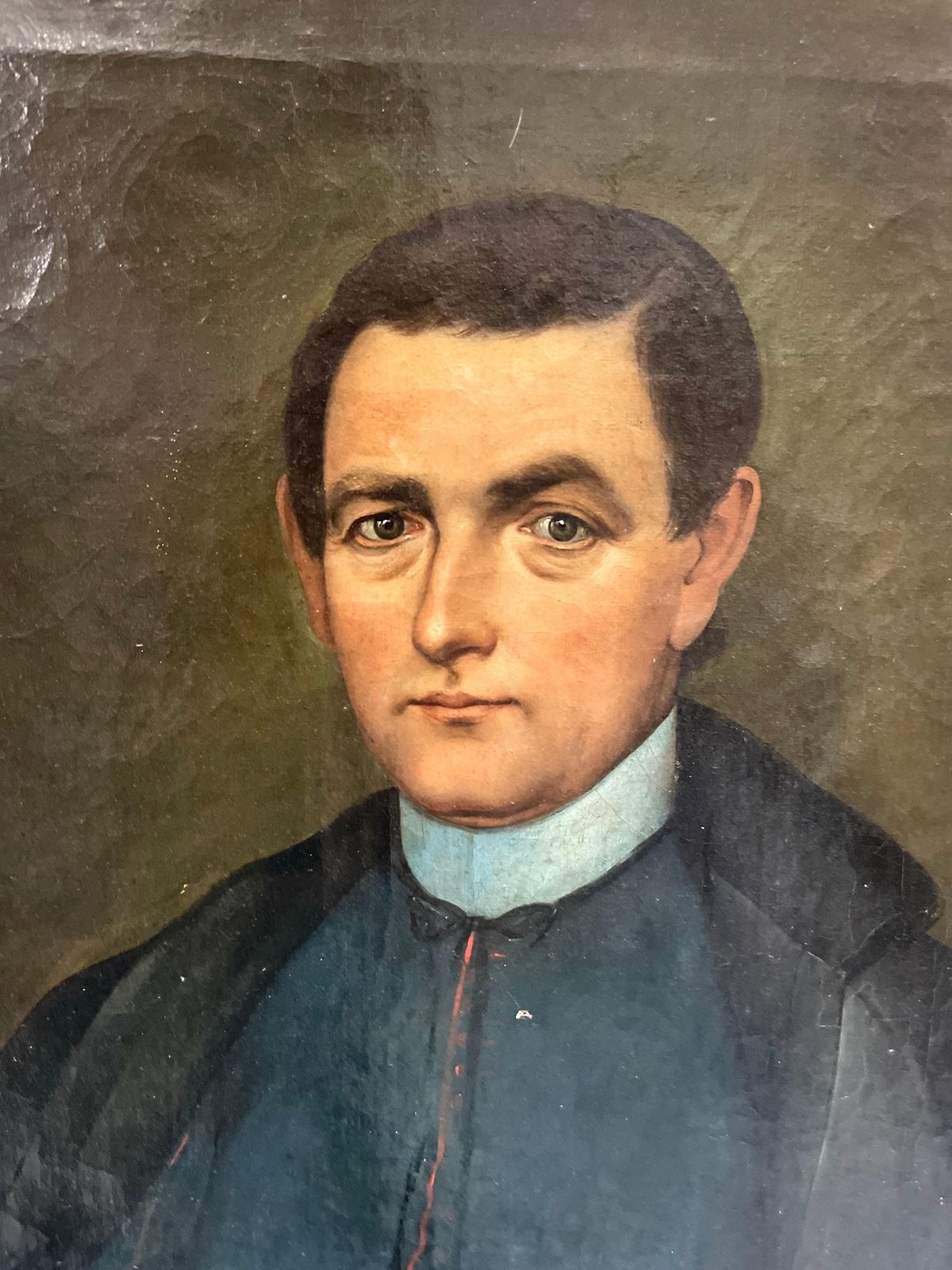 Oil On Canvas "Portrait Of An Ecclesiastic" photo for sale