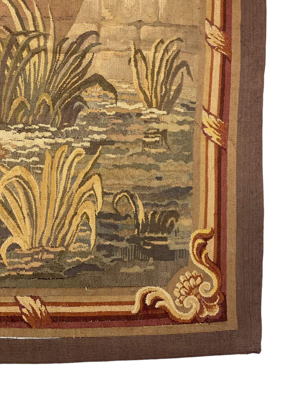 photo for sale French Aubusson Pastoral Tapestry Featuring A Gallant Scene, Late 19th Century